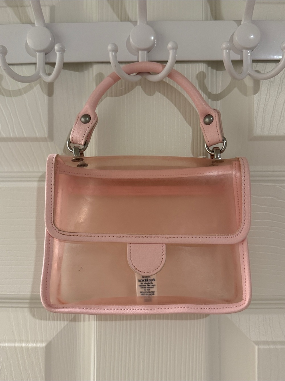 Janie & Jack x Juno Valentine Girls Pink Clear Top Handle Bag